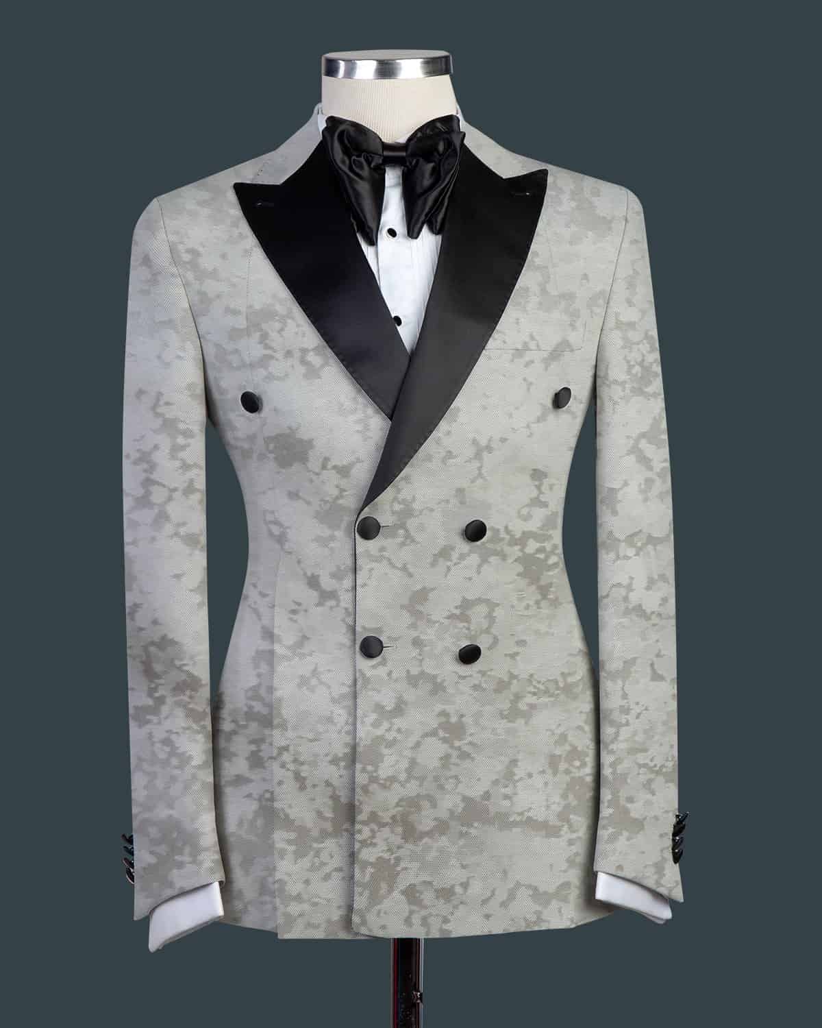 Demarquez-vous White and Cream 2 Pieces Double Breasted Tuxedo ...